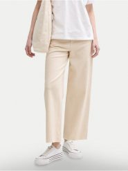 Tom Tailor Denim Jeansy 1045652 Beżowy Wide Leg. Brązowe jeansy TOM TAILOR DENIM, l, bez wzorów. Za 179.99 zł.
