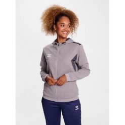 Bluza damska sportowa Hummel Authentic Poly Zip Hoodie Woman. Szare bluzy Hummel, s, bez wzorów, z kapturem. Za 200.00 zł.