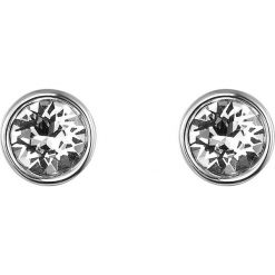 Kolczyki z kryształkami Swarovski. Szare kolczyki Metropolitan, Smithfield, Crystal Deluxe & Co., z kryształem. W wyprzedaży za 26.95 zł.