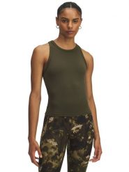 Under Armour Top funkcyjny w kolorze khaki rozmiar: XS. Brązowe koszulki sportowe Under Armour, bez wzorów, bez ramiączek. Za 117.73 zł.