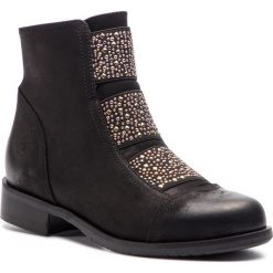 Botki SERGIO BARDI - SB-13-06-000167 401. Czarne botki Sergio Bardi, z aplikacjami, z materiału, bez obcasa, na obcasie, bez zapięcia. Za 229.00 zł.