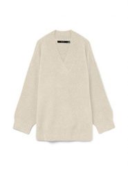 Vero Moda Sweter w kolorze beżowym rozmiar: XL. Brązowe swetry Vero Moda, xl, bez wzorów, z wełny, bez ramiączek. Za 109.78 zł.