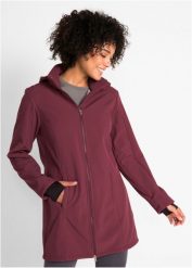Długa kurtka funkcyjna softshell z polarem barankiem. Czerwone kurtki sportowe bonprix, bez wzorów, z polaru, bez kaptura. Za 269.99 zł.