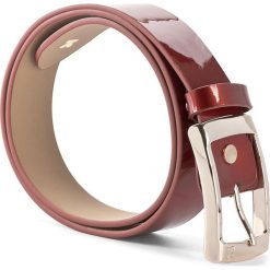 Pasek Damski KAZAR - 28857-L0-07 85 Pomarańczowy. Czerwone paski Kazar, bez wzorów, z lakierowanej skóry, eleganckie. W wyprzedaży za 129.00 zł.