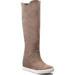 Kozaki R.POLAŃSKI - 0835 Beż Cappucino. Brązowe kozaki R.Polański, ze skóry, bez obcasa, na obcasie, bez zapięcia. W wyprzedaży za 279.00 zł.