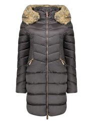 Geographical Norway Płaszcz pikowany "Bololita" w kolorze czarnym rozmiar: XXL. Czarne płaszcze Geographical Norway, xxl, bez wzorów, bez kaptura. Za 232.23 zł.