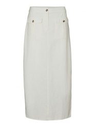 Vero Moda Spódnica "Luna" w kolorze kremowym rozmiar: M. Brązowe spódnice Vero Moda, m, bez wzorów, midi. Za 43.99 zł.