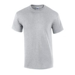 Koszulka Unisex Dla Dorosłych Z Mieszanki Bawełny Ultra. Szare bluzki GILDAN, s, bez wzorów, z bawełny, sportowe, bez kołnierzyka, bez ramiączek. Za 32.99 zł.