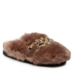 Kapcie Gabor. Brązowe obuwie domowe Gabor, bez wzorów, bez zapięcia. Za 479.99 zł.