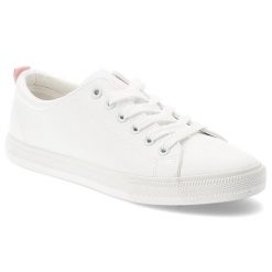 Białe Trampki Big Star Damskie Buty Sportowe. Białe obuwie sportowe Big Star, na wiosnę, z materiału, bez zapięcia. Za 149.00 zł.