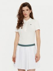 Lacoste Polo DF5377 Écru Slim Fit. Koszulki polo Lacoste, bez wzorów, z bawełny, bez kołnierzyka, bez ramiączek. Za 449.99 zł.