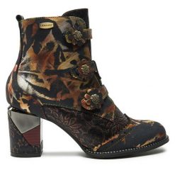 Botki Laura Vita. Czarne botki Laura Vita, bez wzorów, bez obcasa, na słupku, bez zapięcia. Za 649.99 zł.