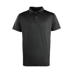 Koszulka polo Coolchecker z zatrzaskami Premier. Czarne koszulki polo PREMIER, bez wzorów, bez kołnierzyka, bez ramiączek. Za 125.00 zł.