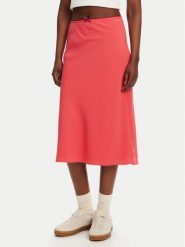 Tommy Jeans Spódnica midi Tjw Midi Aop Skirt DW0DW20272 Koralowy Regular Fit. Pomarańczowe spódnice Tommy Jeans, xs, bez wzorów, z jeansu, midi. Za 249.99 zł.