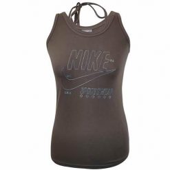 Koszulka sportowa damska Nike 218544074. Brązowe koszulki sportowe Nike, bez wzorów, bez ramiączek. Za 157.00 zł.
