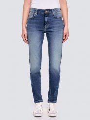 BIG STAR Dżinsy - Tapered fit - w kolorze niebieskim rozmiar: W30/L30. Niebieskie jeansy Big Star, l, z aplikacjami, z podwyższonym stanem. Za 169.99 zł.