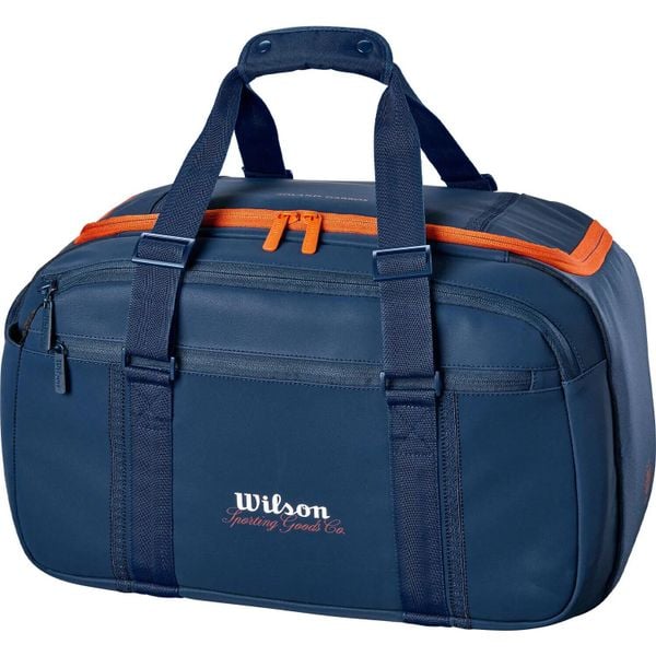 Torba Duffle Wilson Roland Garros 2026. Niebieskie torby na ramię Wilson, bez wzorów, z materiału, eleganckie, na ramię, duże, bez dodatków. Za 307.40 zł.