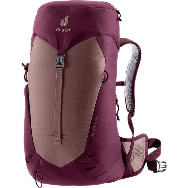 Plecak damski Deuter AC Lite 22 SL - ashrose/cassis. Czerwone plecaki Deuter, bez wzorów. Za 388.99 zł.