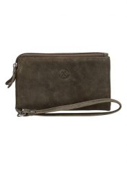 HIDE & STITCHES Skórzany portfel w kolorze khaki - 16 x 9 x 2 cm rozmiar: onesize. Brązowe portfele HIDE & STITCHES, bez wzorów, z materiału. Za 95.95 zł.