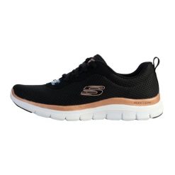 Buty sportowe damskie Skechers Flex Appeal 4.0 Brillant View. Czarne obuwie sportowe Skechers, z materiału, bez zapięcia, trekkingowe, Skechers Sport. Za 252.99 zł.