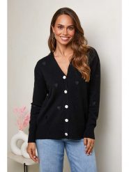 Soft Cashmere Kardigan w kolorze czarnym rozmiar: 38/40. Czarne kardigany Soft Cashmere, bez wzorów. Za 140.53 zł.