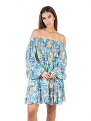 Isla Bonita by SIGRIS Sukienka w kolorze niebiesko-turkusowym rozmiar: XL. Niebieskie sukienki Isla Bonita by SIGRIS, na co dzień, xl, bez wzorów, z bawełny, bez kołnierzyka, bez ramiączek, midi, proste. Za 137.10 zł.