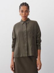 Someday Lniana koszula w kolorze khaki rozmiar: M. Brązowe koszule someday., m, bez wzorów, ze lnu, bez kołnierzyka, bez ramiączek. Za 223.99 zł.