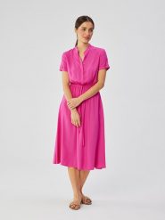 Stylove Sukienka w kolorze różowym rozmiar: S. Różowe sukienki Stylove, s, bez wzorów, z wiskozy, bez kołnierzyka, bez ramiączek, midi. Za 343.45 zł.