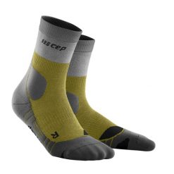 Skarpety do trekkingu damskie CEP Hiking z wełną merino kompresyjne krótkie. Szare skarpety CEP, bez wzorów, z wełny. Za 69.00 zł.