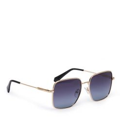 Okulary przeciwsłoneczne Polaroid. Niebieskie okulary przeciwsłoneczne Polaroid, bez wzorów. Za 229.99 zł.