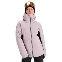 Kurtka śniegowa techniczna dla Kobiety SNOWYHILL PUFFY 10K Fioletowy. Fioletowe kurtki narciarskie Roxy, bez wzorów, z materiału, bez kaptura, narciarskie. Za 869.99 zł.