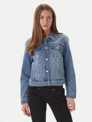 Guess Jeans Kurtka jeansowa W6GN14 D0971 Niebieski Regular Fit. Niebieskie kurtki Guess Jeans, l, z aplikacjami, z bawełny, bez kaptura. Za 1,084.99 zł.