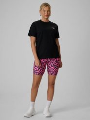 4F Legginsy kolarki dzianinowe damskie - różowe XS. Czerwone legginsy 4f, s, bez wzorów, z dzianiny. Za 79.99 zł.