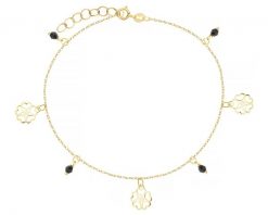 Złota bransoletka, szkło szlifowane - koniczyny. Żółte bransoletki Apart, szklane. Za 799.00 zł.