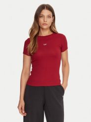 Guess Jeans T-Shirt W5BP45 KA0H1 Czerwony Slim Fit. Czerwone t-shirty Guess Jeans, xs, z aplikacjami, z bawełny, bez kołnierzyka, bez ramiączek. Za 159.99 zł.