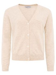 Zwillingsherz Kaszmirowy kardigan w kolorze beżowym rozmiar: XL. Brązowe kardigany Zwillingsherz, xl, bez wzorów, z kaszmiru. Za 488.95 zł.