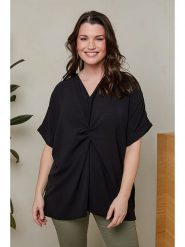 Curvy Lady Bluzka w kolorze czarnym rozmiar: 40/42. Czarne bluzki Curvy Lady, bez wzorów, klasyczne, bez kołnierzyka, bez ramiączek. Za 88.43 zł.