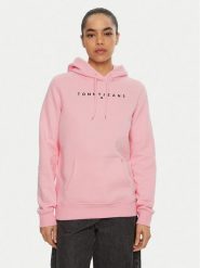 Tommy Jeans Bluza Linear DW0DW17324 Różowy Regular Fit. Czerwone bluzy Tommy Jeans, l, bez wzorów, z bawełny, bez kaptura. Za 289.99 zł.