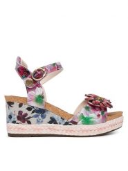 Laura Vita Sandały Facyo 75 Fioletowy. Fioletowe sandały Laura Vita, bez wzorów, ze skóry, bez obcasa, na koturnie, bez zapięcia. Za 439.99 zł.