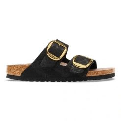 BIRKENSTOCK Arizona BB SYN Python Black Klapki damskie. Czarne klapki Birkenstock, bez wzorów, z jeansu, bez obcasa. Za 469.99 zł.