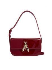 Patrizia Pepe Torebka 8B0231 L125 Bordowy. Czerwone listonoszki Patrizia Pepe, bez wzorów, z lakierowanej skóry, lakierowane, bez dodatków. Za 1,299.00 zł.