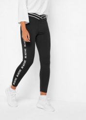 Legginsy szybkoschnące, 7/8. Czarne legginsy bonprix, bez wzorów. Za 114.99 zł.