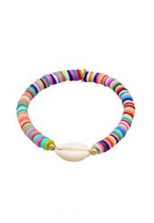 Elli Damski Trend perły kolorowe z muszlą Kauri w srebrze próby 925 Sterling Silver Bransoletki 1 ct. Szare bransoletki Elli, z perłą, pozłacane. Za 163.99 zł.
