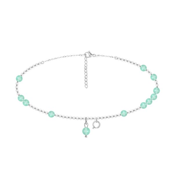 Bransoletka na kostkę Planets posrebrzana z kamieniami. Żółte bransoletki Lilou, posrebrzane. Za 229.00 zł.