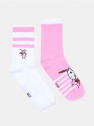 Skarpetki z nadrukiem Courage the Cowardly Dog 2 pack - wielobarwny. Skarpety Sinsay, bez wzorów. Za 12.99 zł.