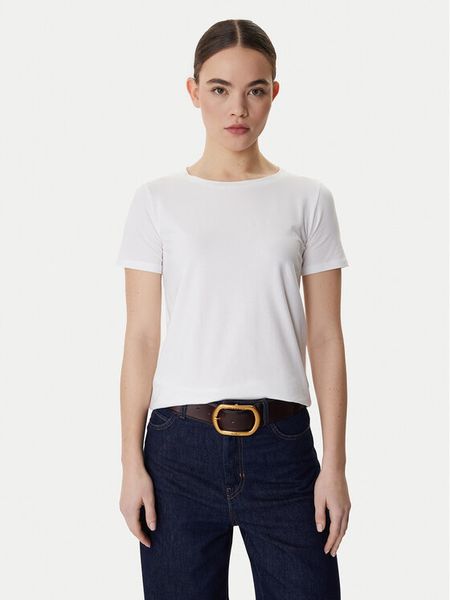 Weekend Max Mara T-Shirt Multib 2615971021 Biały Regular Fit. Białe t-shirty Weekend Max Mara, m, bez wzorów, z bawełny, bez kołnierzyka, bez ramiączek. Za 279.99 zł.