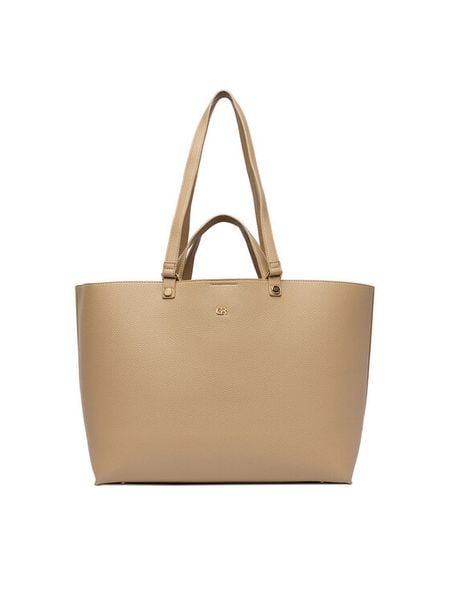 GINO ROSSI Torebka EO-LX10226 Beżowy. Brązowe shopper Gino Rossi, bez wzorów, z materiału, bez dodatków. Za 165.99 zł.