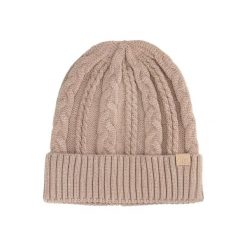 Damska czapka zimowa beanie. Czarne czapki 4f, bez wzorów, z dzianiny. Za 83.99 zł.