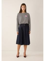 More & More Koszulka w kolorze czarno-kremowym rozmiar: 38. Czarne bluzki More & More, bez wzorów, bez kołnierzyka, bez ramiączek. Za 197.63 zł.