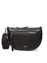 JENNY Torebka C-JNY-M-002-08 Czarny. Czarne listonoszki Jenny, bez wzorów, z materiału, bez dodatków. Za 129.99 zł.